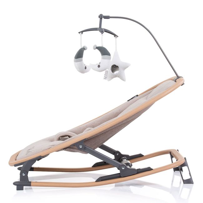 Scaunel balansoar Chipolino Velvet sand wood