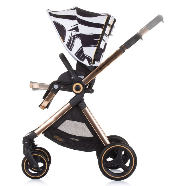 Carucior Chipolino Elite 3 in 1 black white