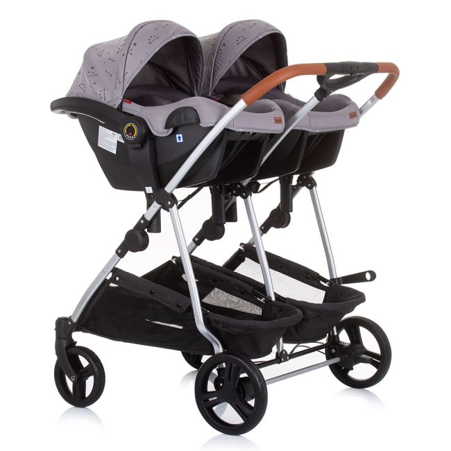 Carucior gemeni Chipolino Duo Smart 3 in 1 graphite