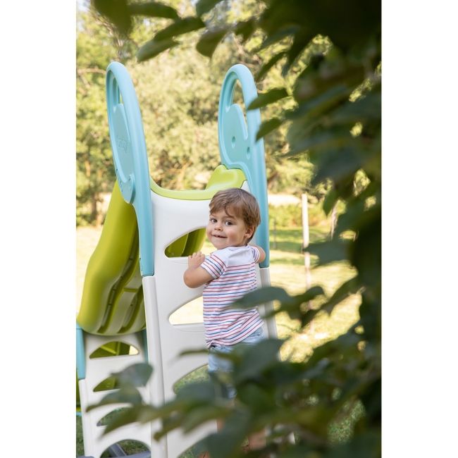 Tobogan Smoby Super Megagliss 2 in 1 verde cu albastru