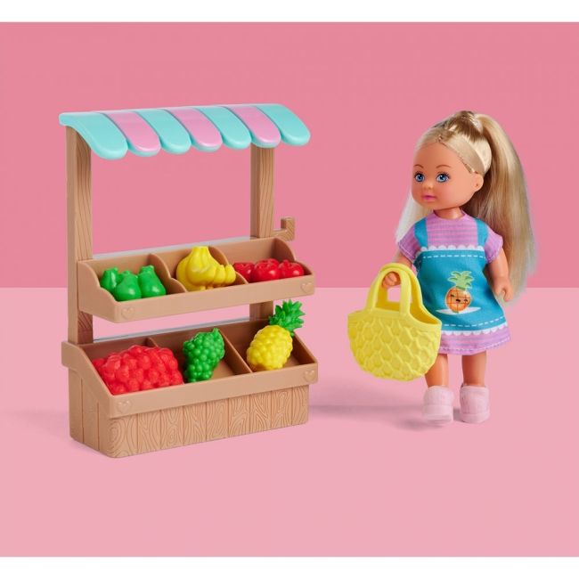 Papusa Simba Evi Love Fruit Stand 12 cm cu accesorii