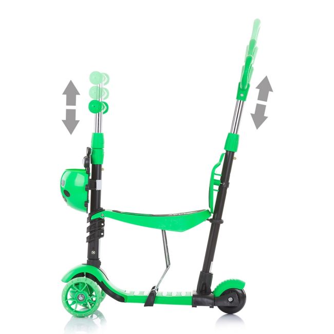 Trotineta Chipolino Kiddy Evo 3 in 1 cu maner lime