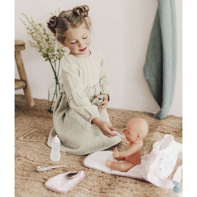 Gentuta de infasat pentru papusa Smoby Baby Nurse Changing Bag crem cu accesorii