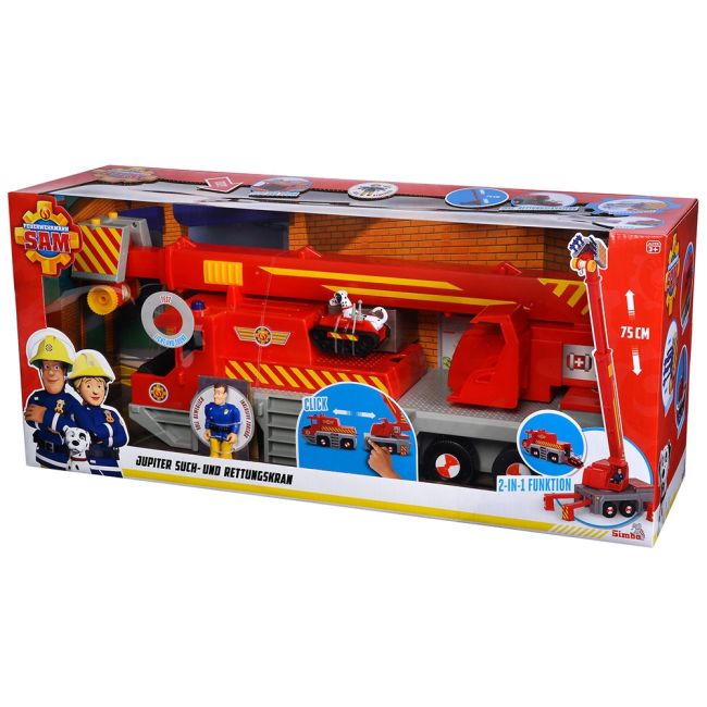 Camion cu macara Simba Fireman Sam Rescue Crane 2 in 1
