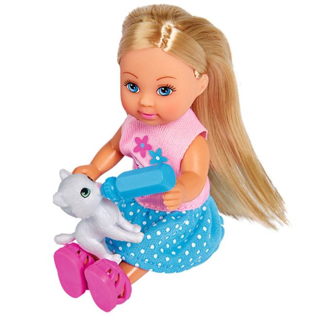 Papusa Simba Evi Love Cat Buggy 12 cm cu 2 figurine si accesorii