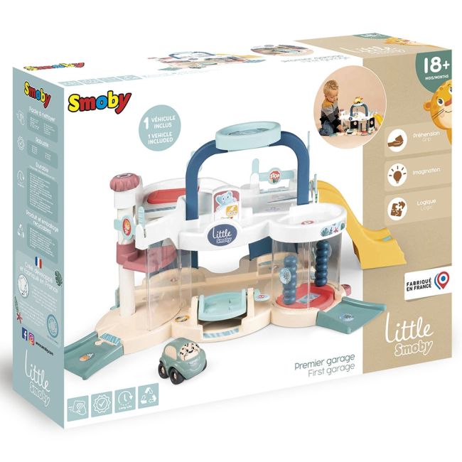 Pista de masini Smoby First Garage cu masinuta