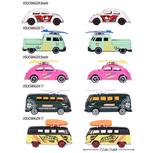 Set Majorette Volkswagen The Originals cu 5 masinute din metal