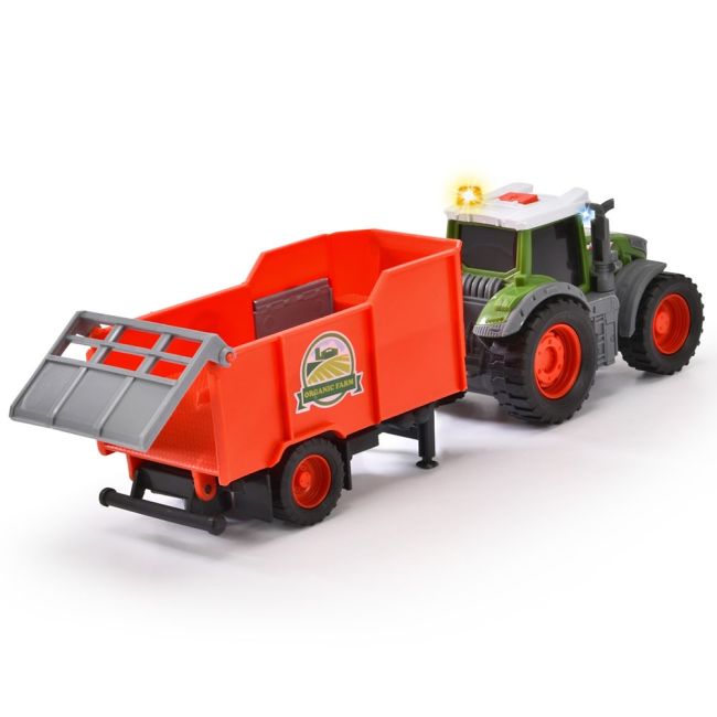 Tractor Dickie Toys Fendt Farm cu remorca
