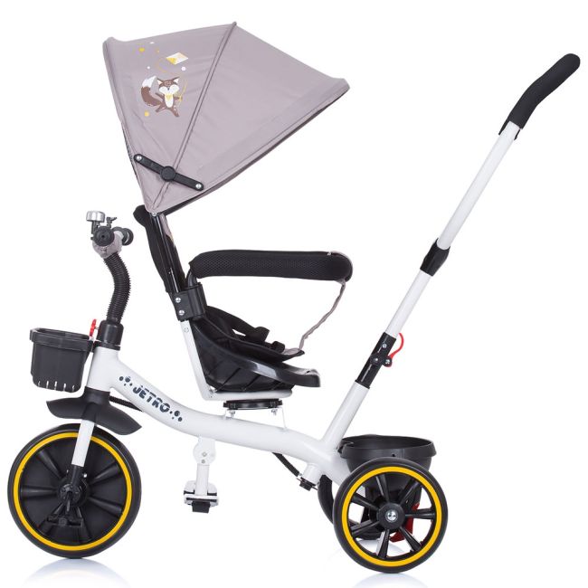 Tricicleta cu copertina si sezut reversibil Chipolino Jetro humus