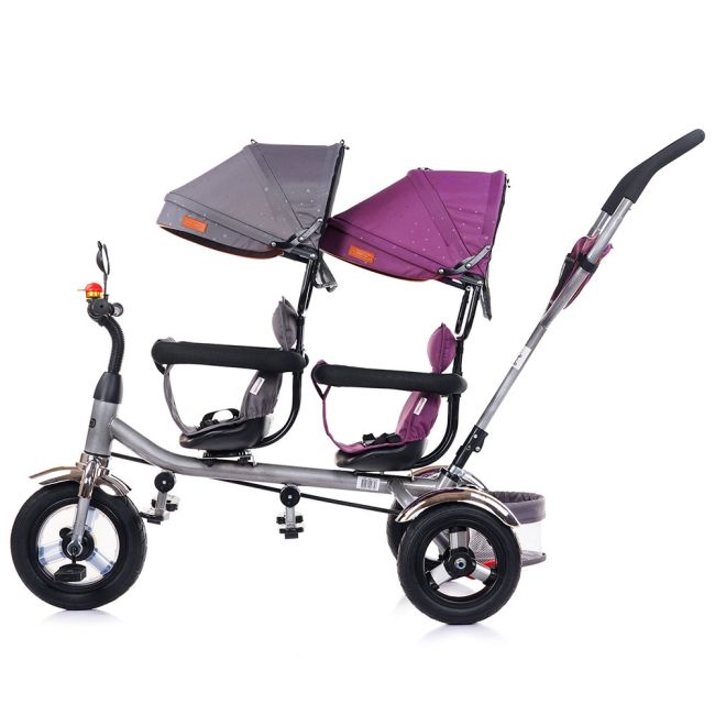 Tricicleta gemeni Chipolino 2Play lilac platinum