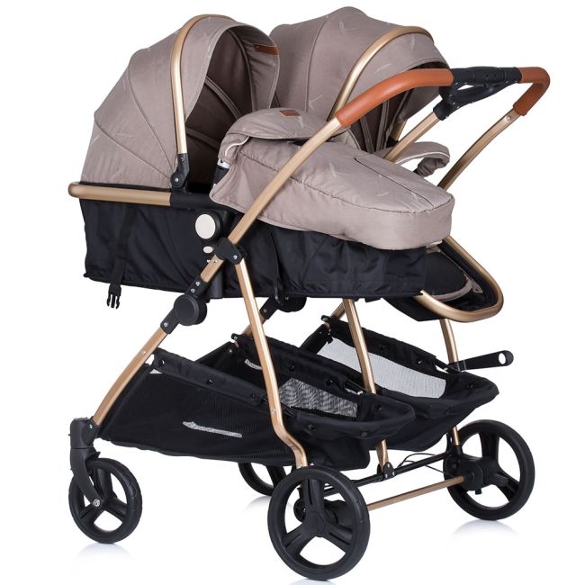 Carucior gemeni Chipolino Duo Smart 3 in 1 humus