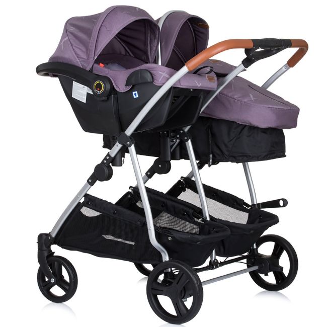 Carucior gemeni Chipolino Duo Smart 3 in 1 lilac