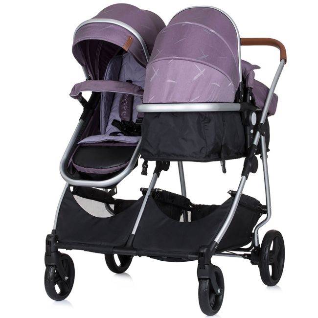 Carucior gemeni Chipolino Duo Smart 3 in 1 lilac