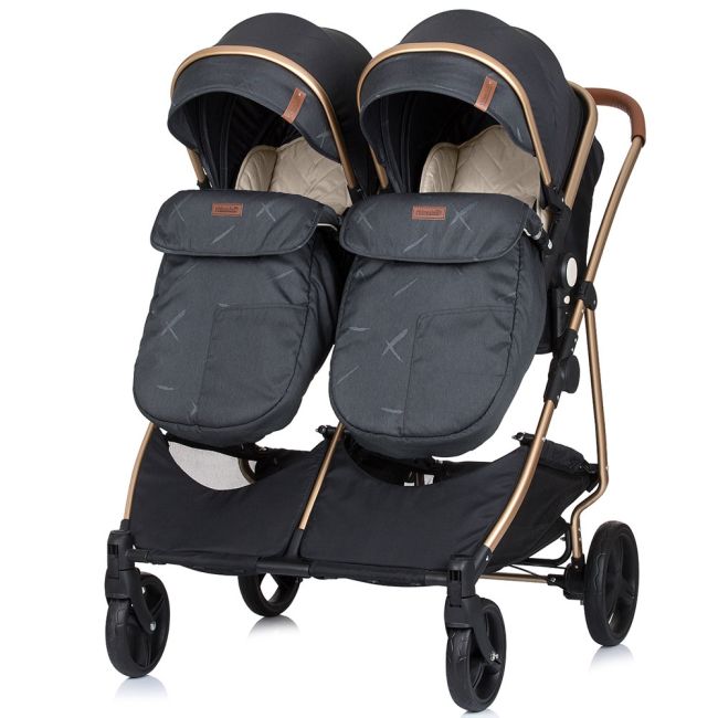 Carucior gemeni Chipolino Duo Smart 3 in 1 raven