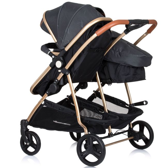 Carucior gemeni Chipolino Duo Smart 3 in 1 raven