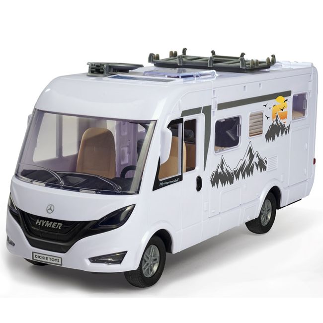 Rulota Dickie Toys Camper Hymer Camping Van Class B cu figurina si accesorii