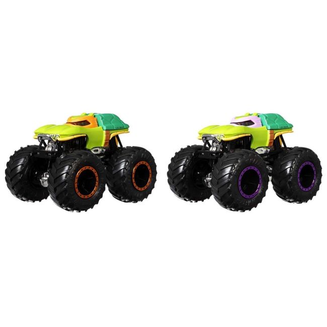 Set Hot Wheels by Mattel Monster Trucks Michelangelo vs Donatello