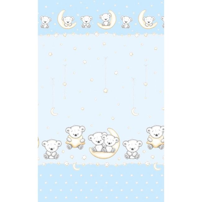 Lenjerie patut Hubners Ursulet pe Semiluna 4 piese albastru