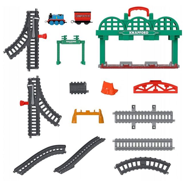 Set Fisher Price by Mattel Thomas and Friends Knapford Station cu sina, vagon si locomotiva