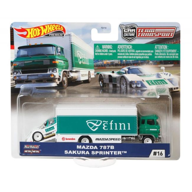 Camion Hot Wheels by Mattel Car Culture Sakura Sprinter cu masina Mazda 787B