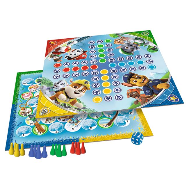 Joc Trefl Paw Patrol, Patrula Catelusilor 2 in 1 Ludo si Cursa