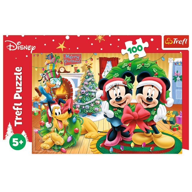 Puzzle Trefl Disney Mickey Mouse, Magia Craciunului 100 piese