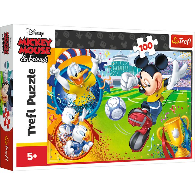 Puzzle Trefl Disney Mickey Mouse, Mickey pe terenul de sport 100 piese