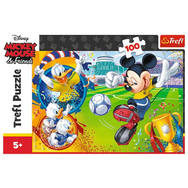 Puzzle Trefl Disney Mickey Mouse, Mickey pe terenul de sport 100 piese