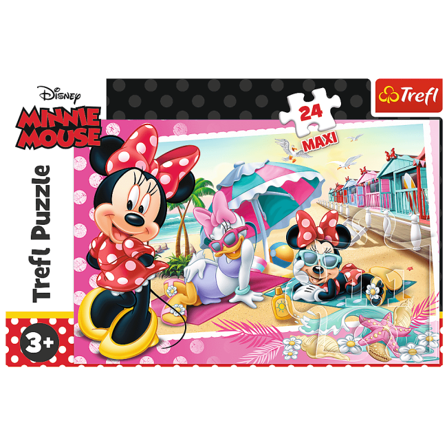 Puzzle Trefl Maxi Disney Minnie Mouse, Concediul lui Minnie 24 piese