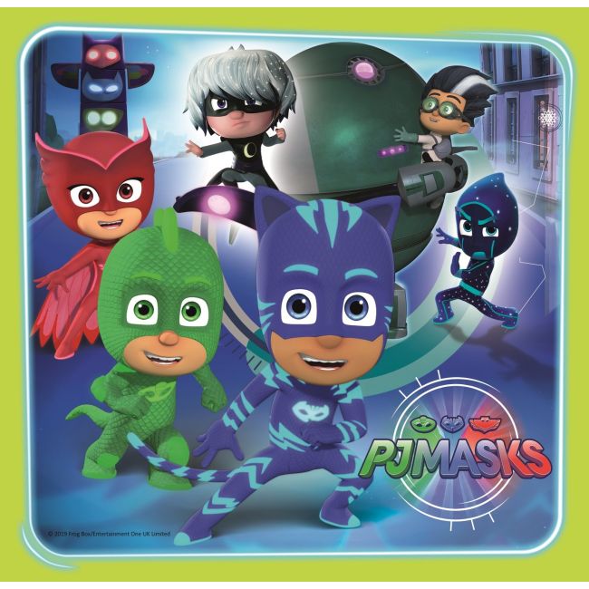 Set puzzle 3 in 1 Trefl Eroi in Pijama, Gata de actiune, 1x20 piese, 1x36 piese, 1x50 piese