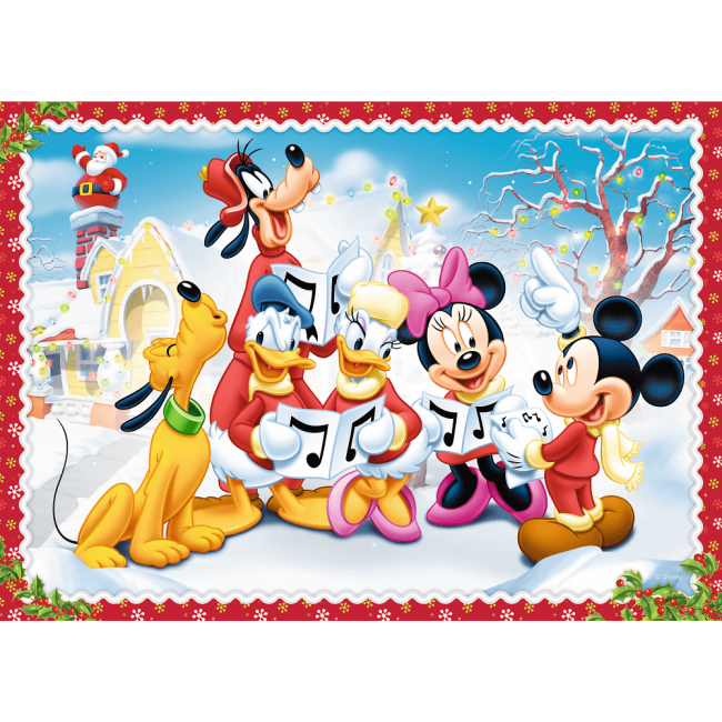 Set puzzle 4 in 1 Trefl Disney, Sarbatoarea Craciunului, 1x35 piese, 1x48 piese, 1x54 piese, 1x70 piese