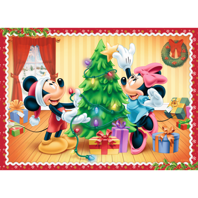 Set puzzle 4 in 1 Trefl Disney, Sarbatoarea Craciunului, 1x35 piese, 1x48 piese, 1x54 piese, 1x70 piese
