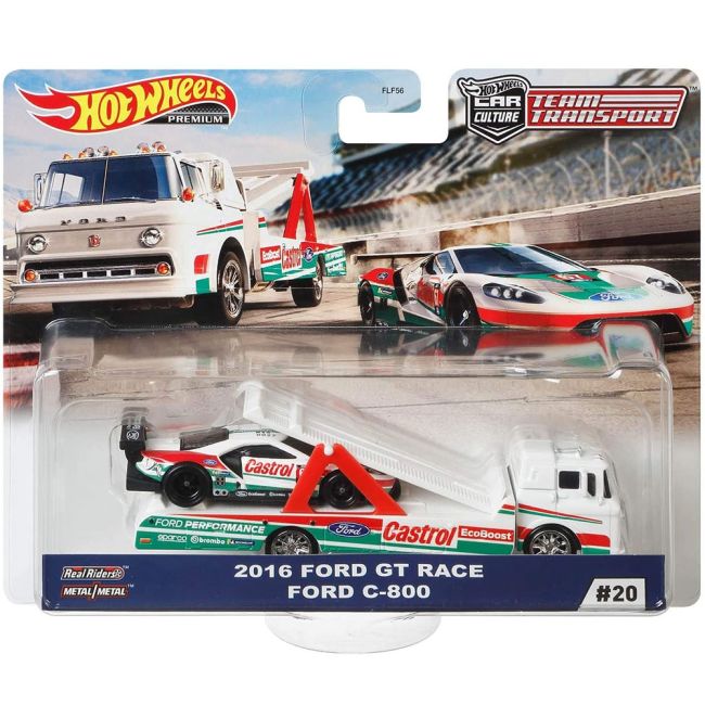 Camion Hot Wheels by Mattel Car Culture C-800 cu masina Ford GT Race