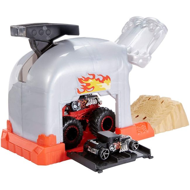 Pista de masini Hot Wheels by Mattel Monster Truck Bone Shaker cu 2 masinute