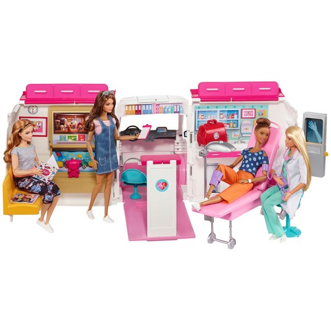 Masina ambulanta Barbie by Mattel I can be Clinica mobila 2 in 1