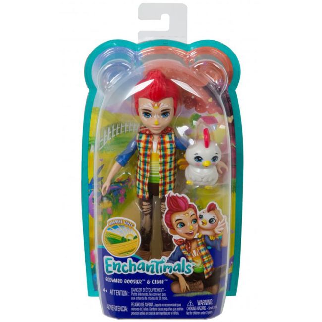 Papusa Enchantimals by Mattel Redward Rooster cu figurina Cluck