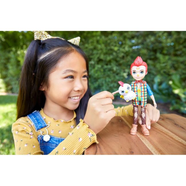Papusa Enchantimals by Mattel Redward Rooster cu figurina Cluck