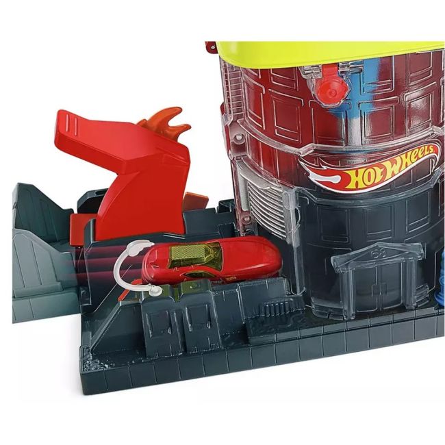 Pista de masini Hot Wheels by Mattel City Fire House Rescue cu 1 masinuta