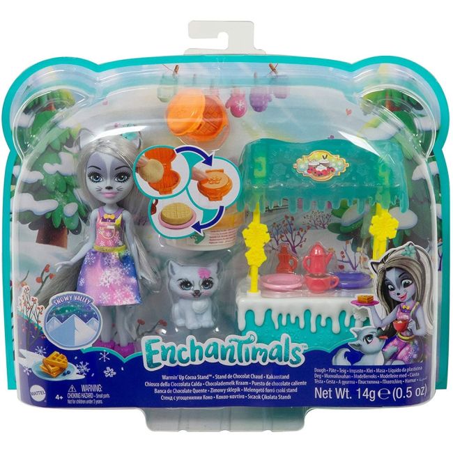 Set Enchantimals by Mattel papusa Hawna Husky, figurina Whipped Cream si accesorii