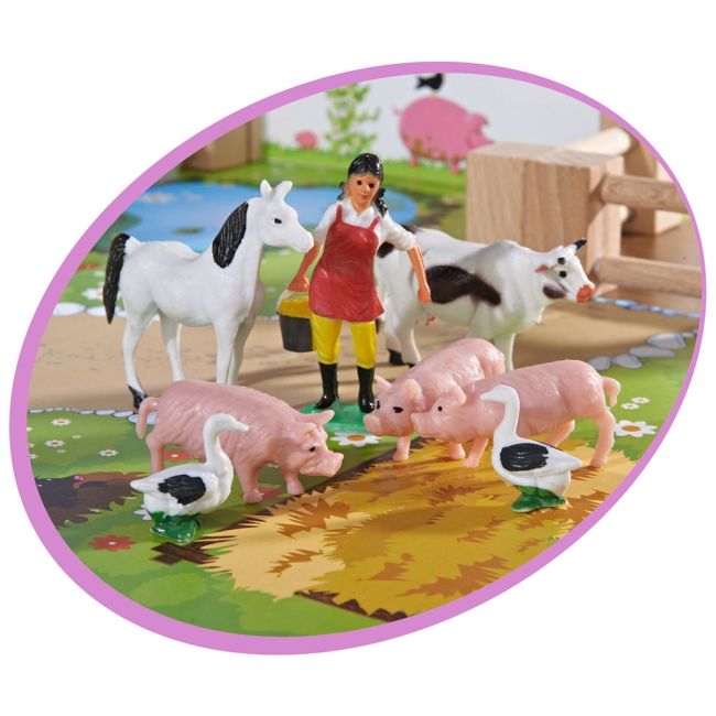 Ferma din lemn Eichhorn 51x36x17 cm cu accesorii