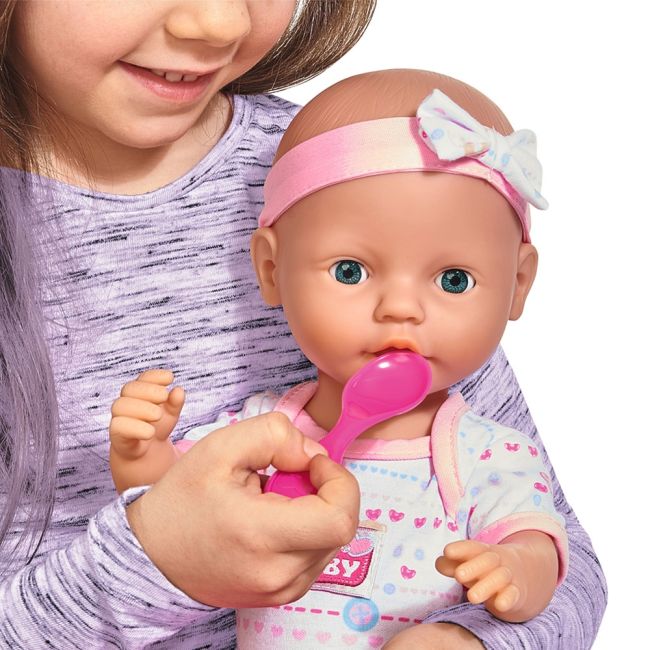 Papusa Simba New Born Baby 38 cm Bebe cu olita si accesorii