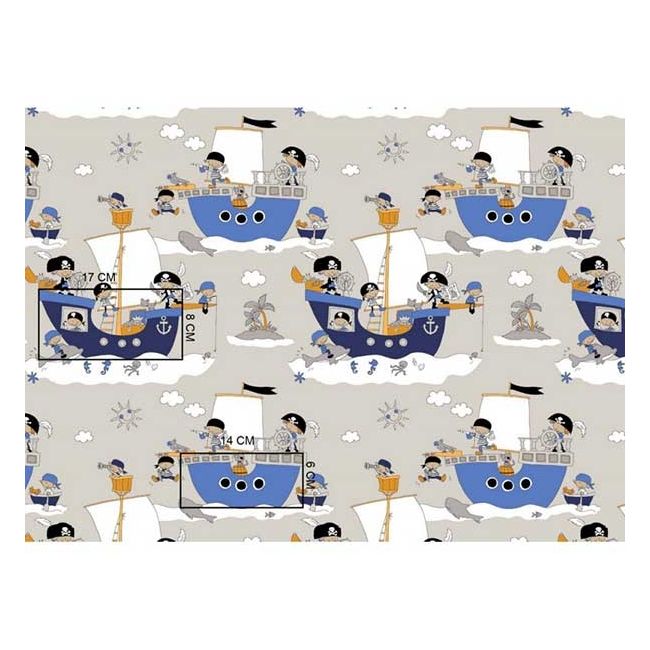 Lenjerie patut Hubners Pirati 4 piese