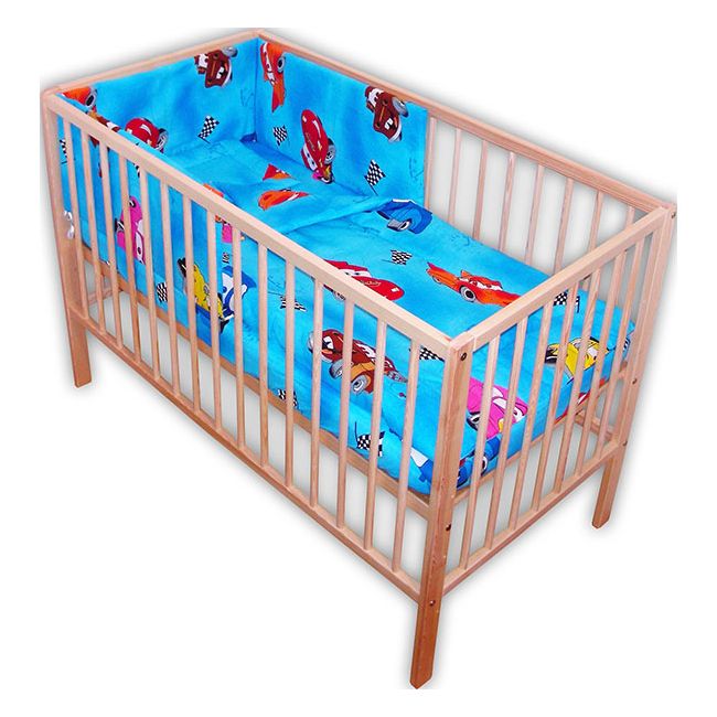 Lenjerie patut Hubners Cars 4 piese albastru