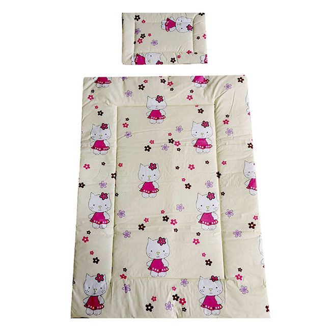 Lenjerie patut Hubners Kitty Floricele 5 piese crem