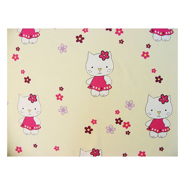 Lenjerie patut Hubners Kitty Floricele 5 piese crem