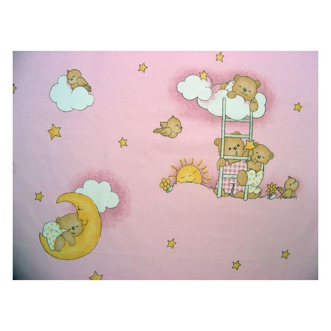 Lenjerie patut Hubners Ursulet Somn Usor 5 piese roz