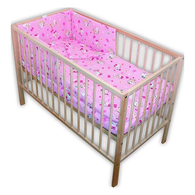 Lenjerie patut Hubners Kitty 4 piese roz