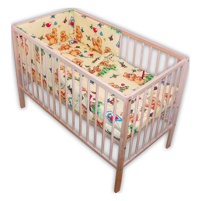 Lenjerie patut Hubners Ursuletul Jucaus 4 piese crem