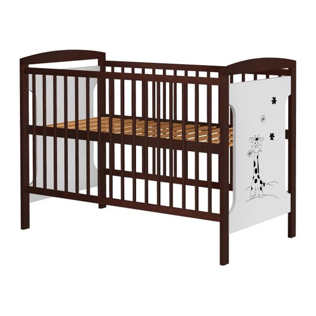 Patut copii din lemn Hubners Karly Girafa 120x60 cm venghe
