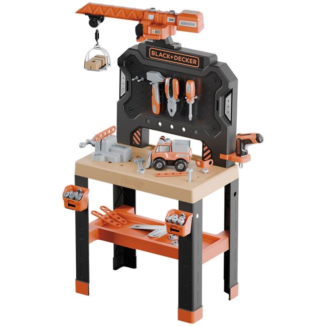 Atelier Smoby Black & Decker Bricolo Builder cu 87 accesorii